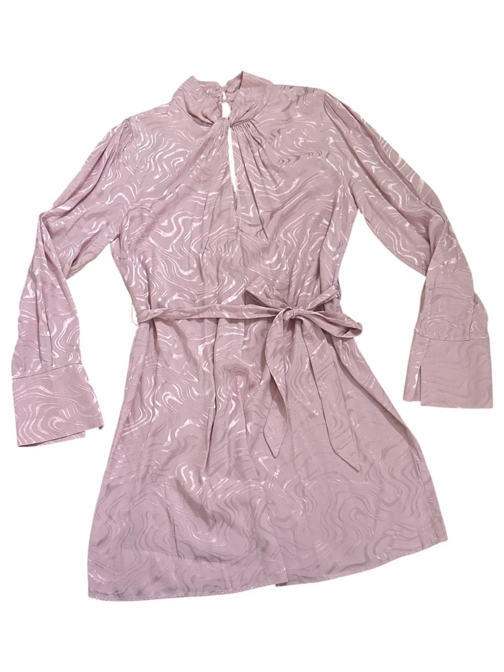 NWT River Island London Twist Neck Keyhole Dress | Light Pink | US 10